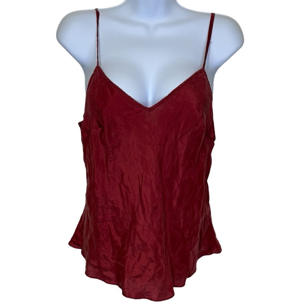 Vintage Robbie Bee Silk Wine Red Women's Camisole Top Size 14
